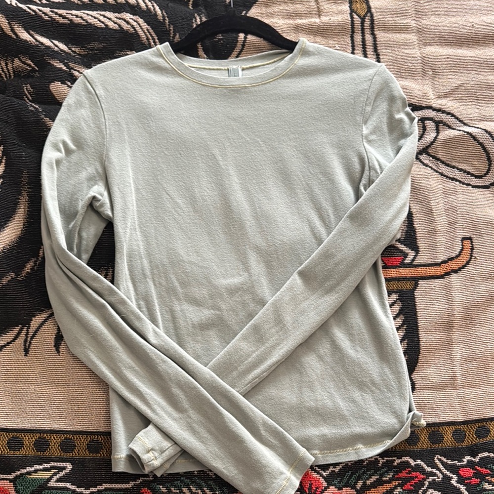 Light Green Long Sleeve Top